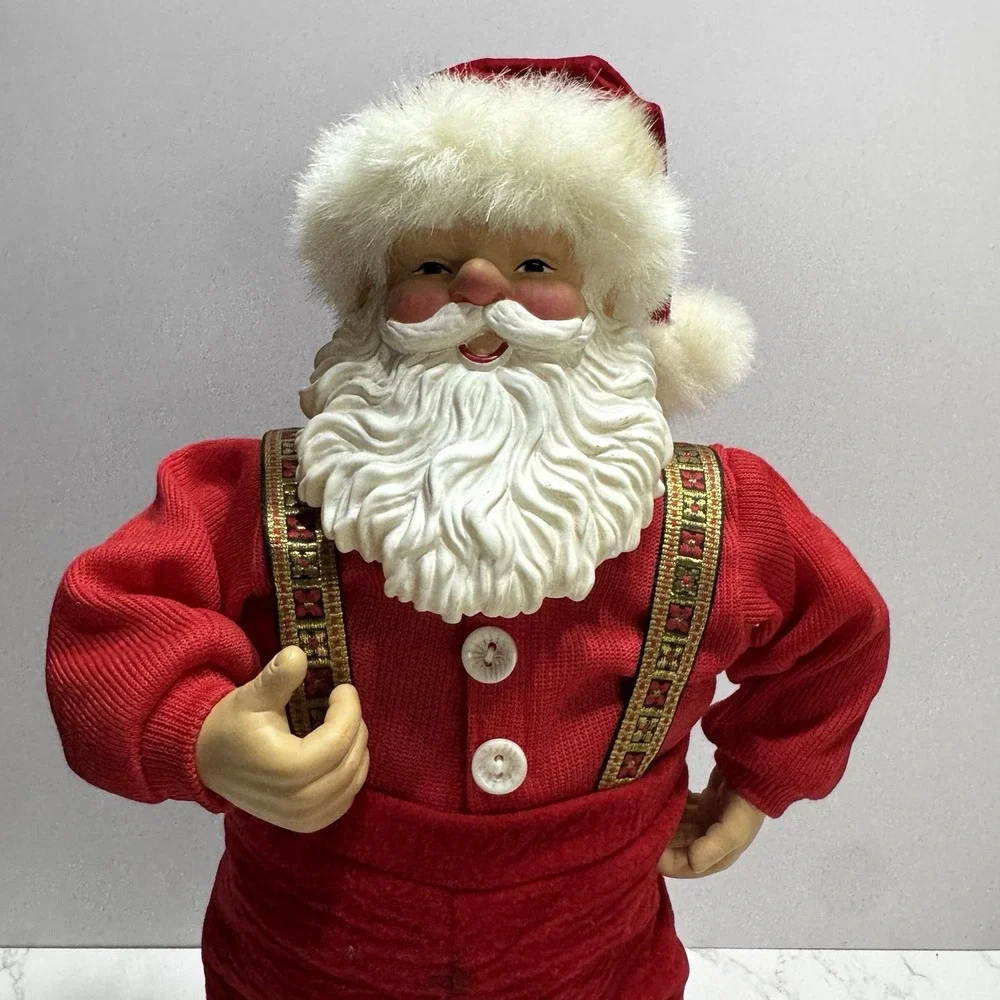 Jingle Bell Rock Santa 16 Animated Singing Christmas Figure w Box Adapter vtg